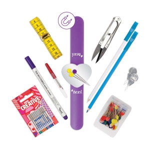 Zestaw podstawowych akcesoriów krawieckich TEXI 9 szt.