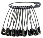 Agrafki czarne 36 mm 12 szt.