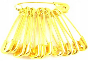 Agrafki złote 36 mm 12 szt. 