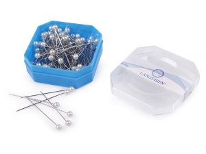 Szpilki ozdobne dł. 40 mm perłowe