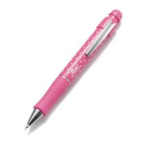 Ołówek automatyczny różowy w kropki