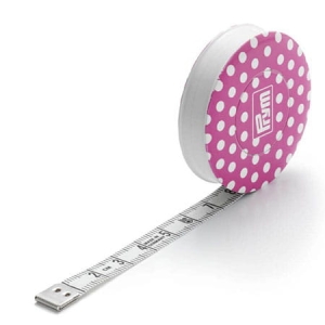 Miara PRYM zwijana różowa w kropki 150 cm