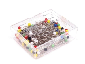 Szpilki Galant ze szklaną główką dł. 48 mm 