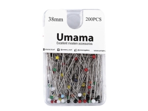 Szpilki szklane główki dł. 38 mm 200 szt.