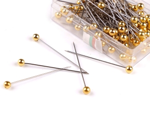 Szpilki ozdobne dł. 38 mm stal nierdzewna złote