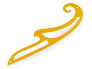 Krzywik krawiecki giętki 42 cm do dekoltów rękawów 