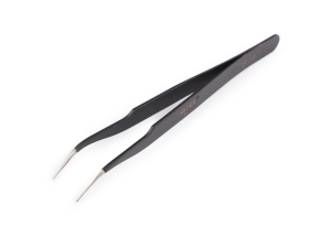 Pęseta metalowa z cienką końcówką zagięta 13,5 cm 