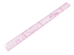 Linijka krawiecka giętka 5x60 cm różowa