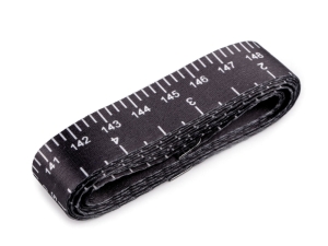 Centymetr krawiecki satynowy czarny 153 cm