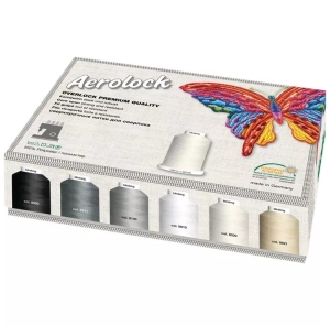 Zestaw nici MADEIRA Aerolock 125 do owerloka 24 x 1200 m