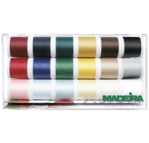 Zestaw 18 nici do szycia Madeira Aerofil 200m