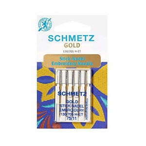 Igły półpłaskie 130/705H-ET DO HAFTOWANIA POZŁACANE 5szt. SCHMETZ