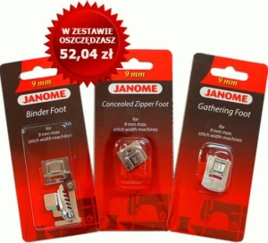  ZESTAW STOPEK JANOME CHWYTACZ ROTACYJNY 9 MM SUPER PROMOCJA