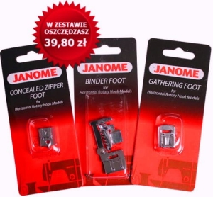 ZESTAW STOPEK JANOME CHWYTACZ ROTACYJNY SUPER PROMOCJA
