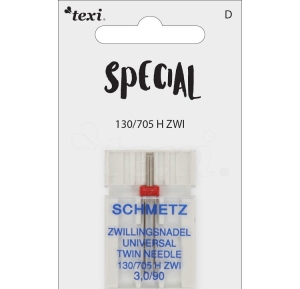 Igła podwójna uniwersalna grubość 90 rozstaw 3,0 mm 