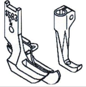 Stopka krawędziowa prawa 3/16" - 4,8 mm stębnówka potrójny transport