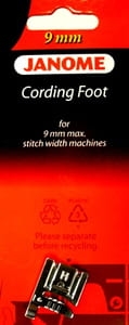 STOPKA DO NASZYWANIA OZDOBNYCH SZNURKÓW 202085001 JANOME (DO MASZYN Z SZERKOŚCIĄ ŚCIEGU 9 MM)