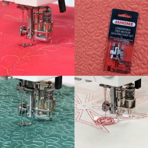 Zestaw stopek do pikowania, haftowania i cerowania Janome 202001003