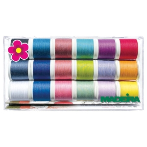 Zestaw poliestrowych nici do szycia Madeira Aerofill 18 szt. x 400 m