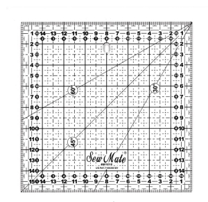 Liniał do patchworku i quiltingu 160x160 mm czarny