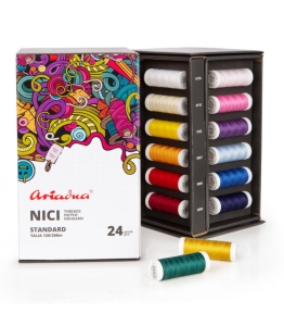 ZESTAW NICI DO SZYCIA ARIADNA TALIA 120 24 SZTUKI W OZDOBYM PUDEŁKU