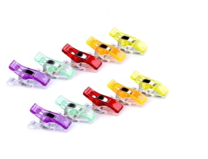 KLIPSY DO TKANIN SPINACZE KLAMERKI 10 SZT MIX KOLORÓW