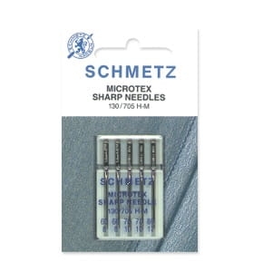 Igły półpłaskie 130/705H-M JEDWAB I MIKROFAZA 5szt. SCHMETZ